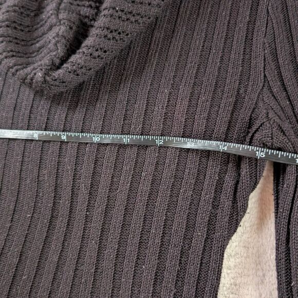 Vintage Knit Hoodie Sweater Women's Small/Medium Black - Picture 6 of 7